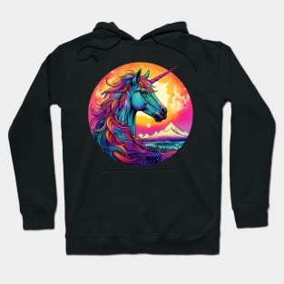 Psychedelic Unicorn Trippy Design Hoodie